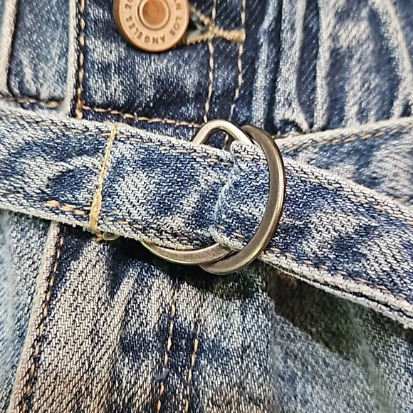 Kancan 90s High Rise Belted Denim Shorts - Picture 8 of 10